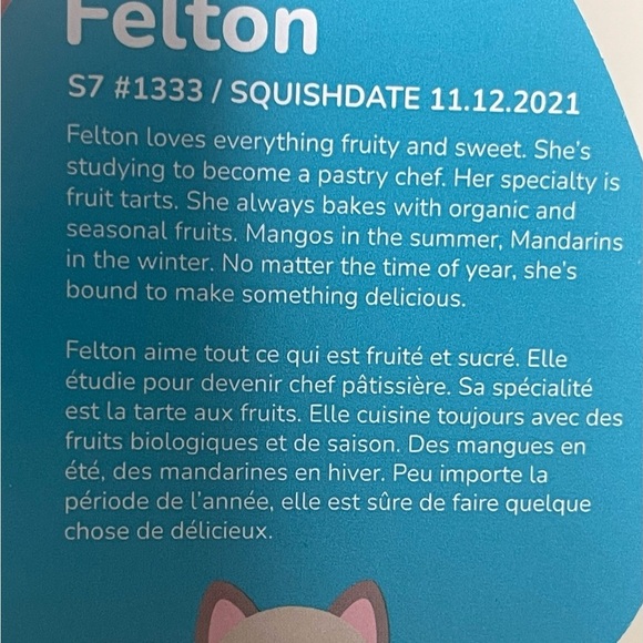 Squishmallow Felton the Siamese Cat Rare New With Tags - Picture 6 of 7